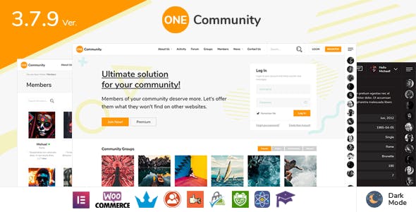 OneCommunity - BuddyPress Membership Theme