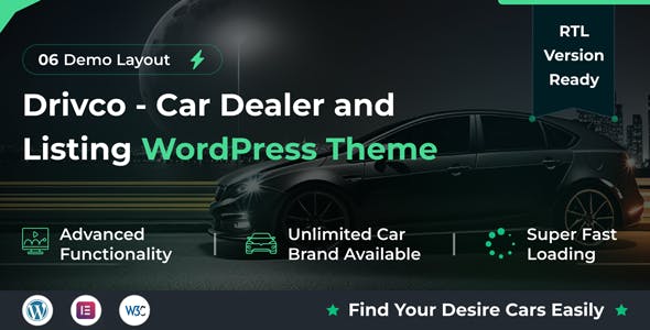 Drivco - Car Dealer and Listing WordPress Theme