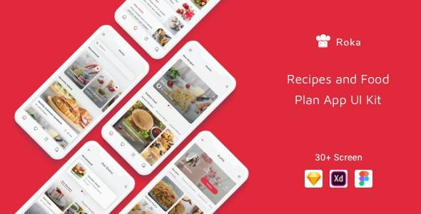 Roka - Recipes and Food Plan App UI Kit