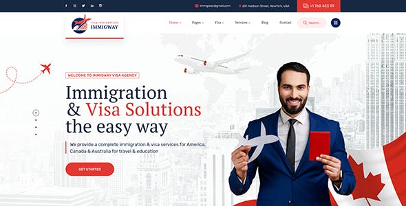 Immigway - Immigration and Visa Consulting WordPress Theme