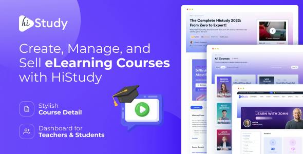 HiStudy - Online Courses & Education Template