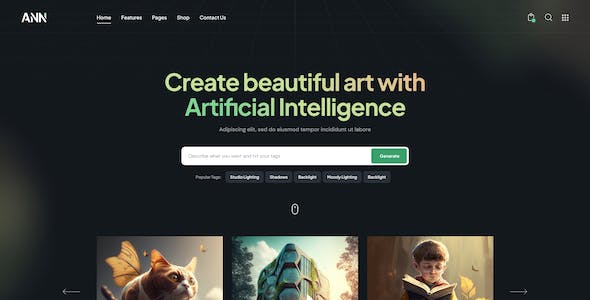 AI ANN - AI Artificial Intelligence Startup & Technology WordPress Theme