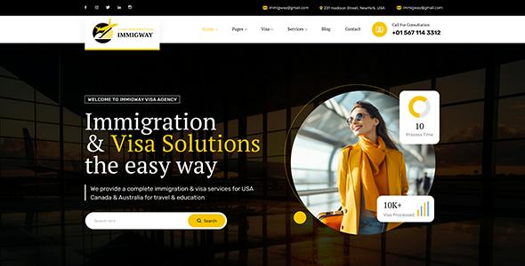 Immigway - Immigration and Visa Consulting WordPress Theme