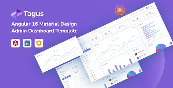Tagus - Angular 16 Material Design Admin Dashboard Template