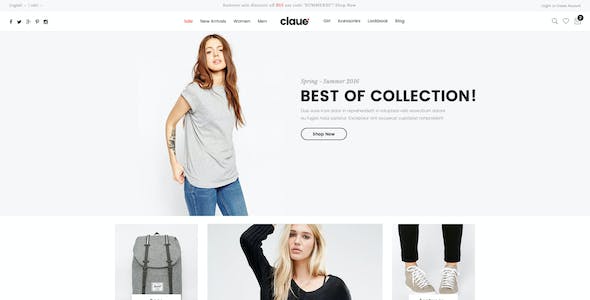 Claue - Clean, Minimal Elementor WooCommerce Theme