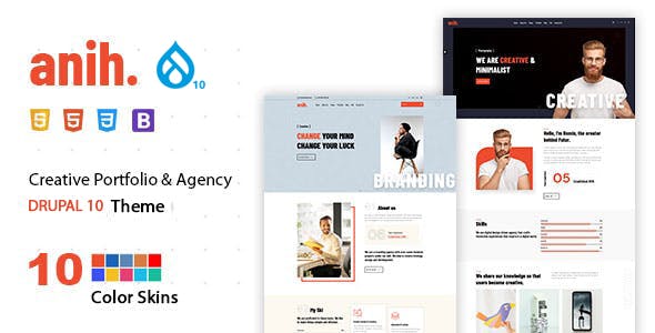 Anih - Creative Agency Drupal 10 Theme