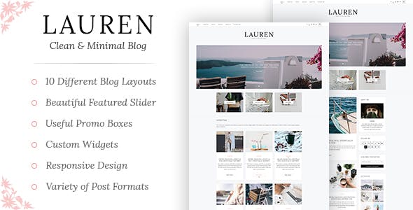 Lauren - Clean & Minimal Blog WordPress Theme