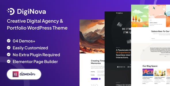 Diginova - Creative Digital Agency & Portfolio WordPress Theme